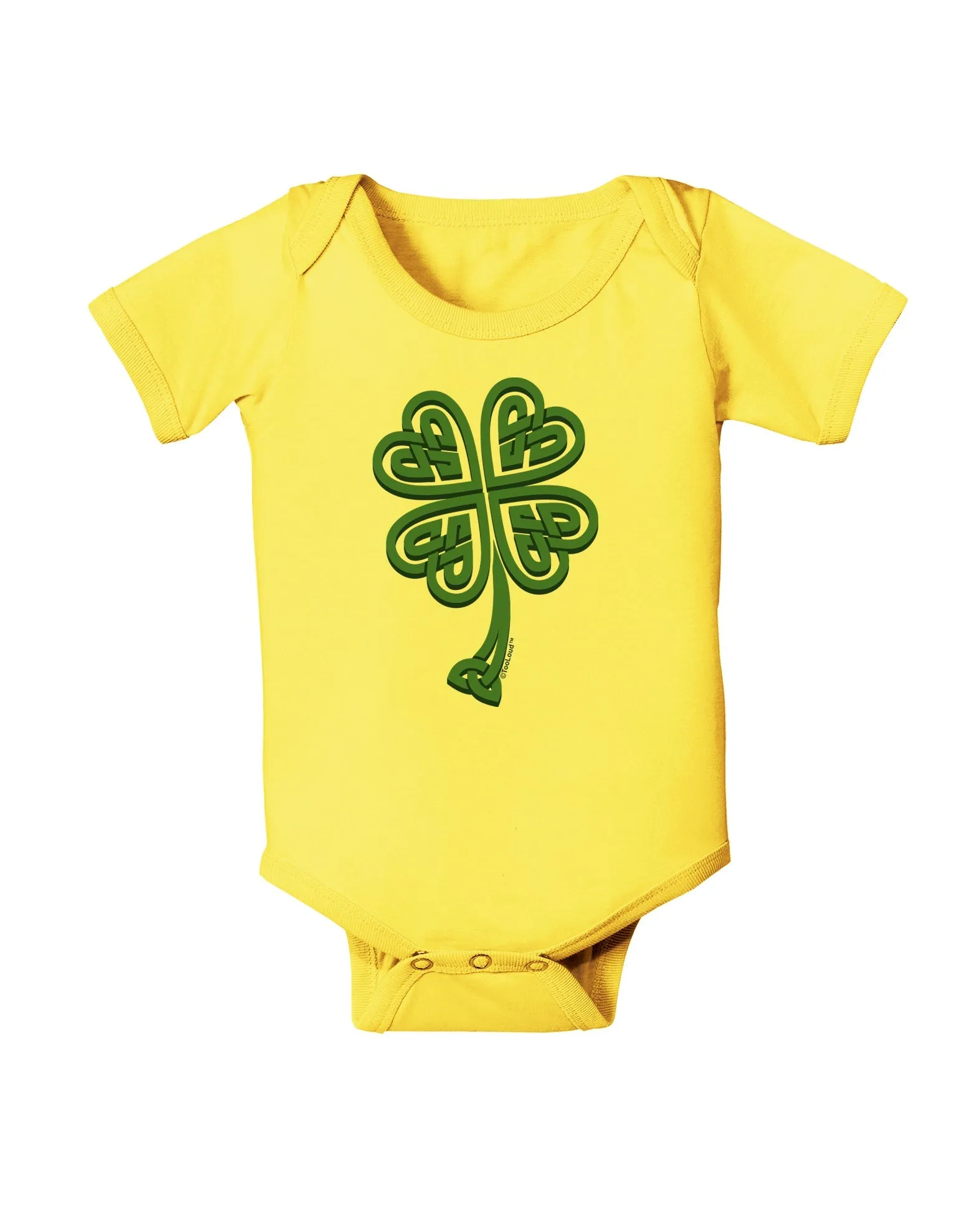 3D Style Celtic Knot 4 Leaf Clover Baby Romper Bodysuit
