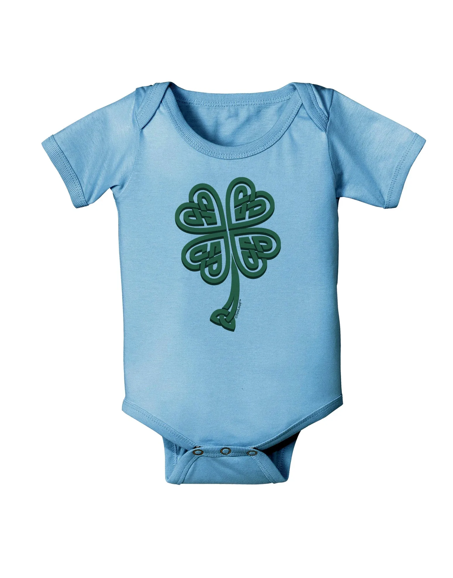 3D Style Celtic Knot 4 Leaf Clover Baby Romper Bodysuit