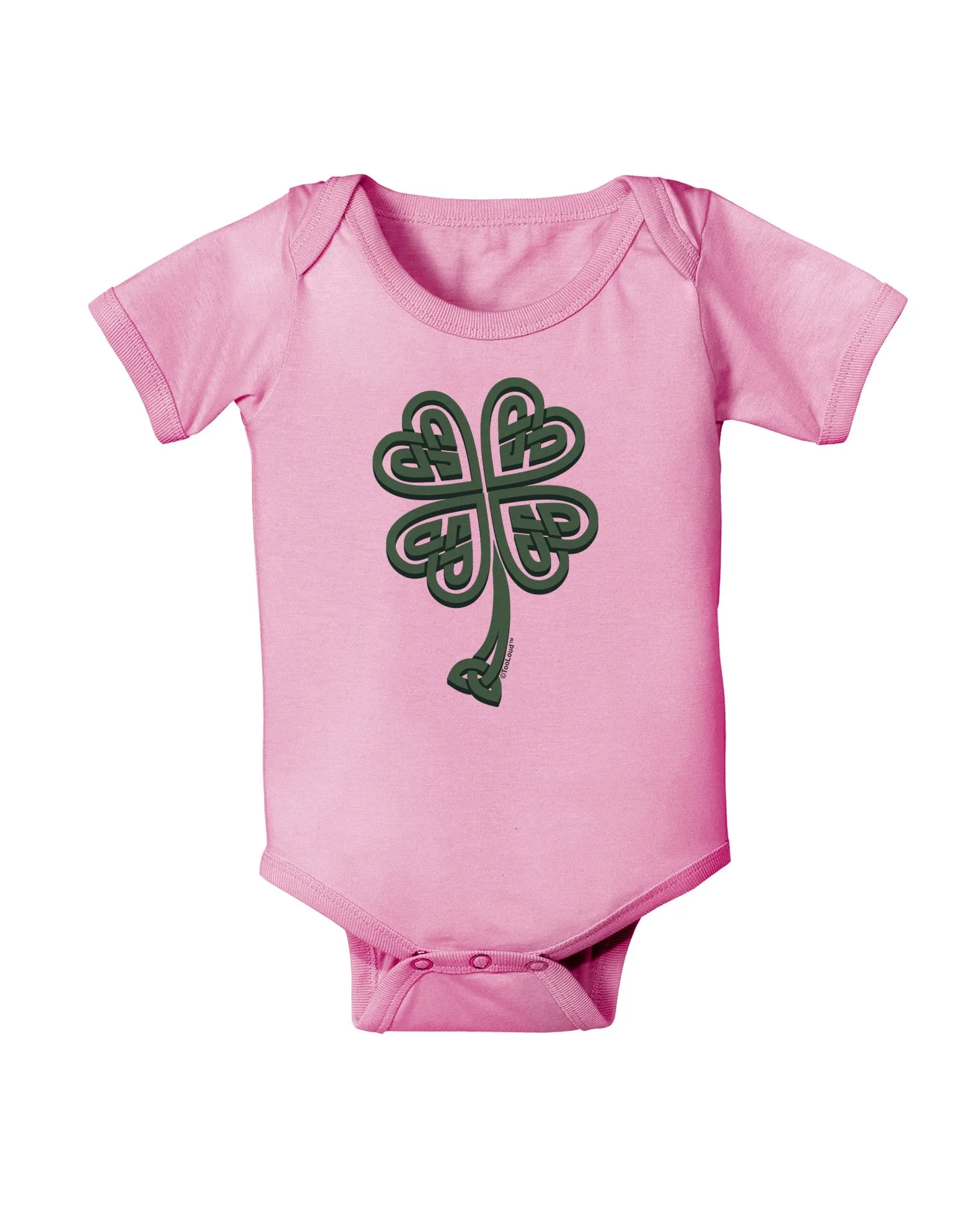 3D Style Celtic Knot 4 Leaf Clover Baby Romper Bodysuit