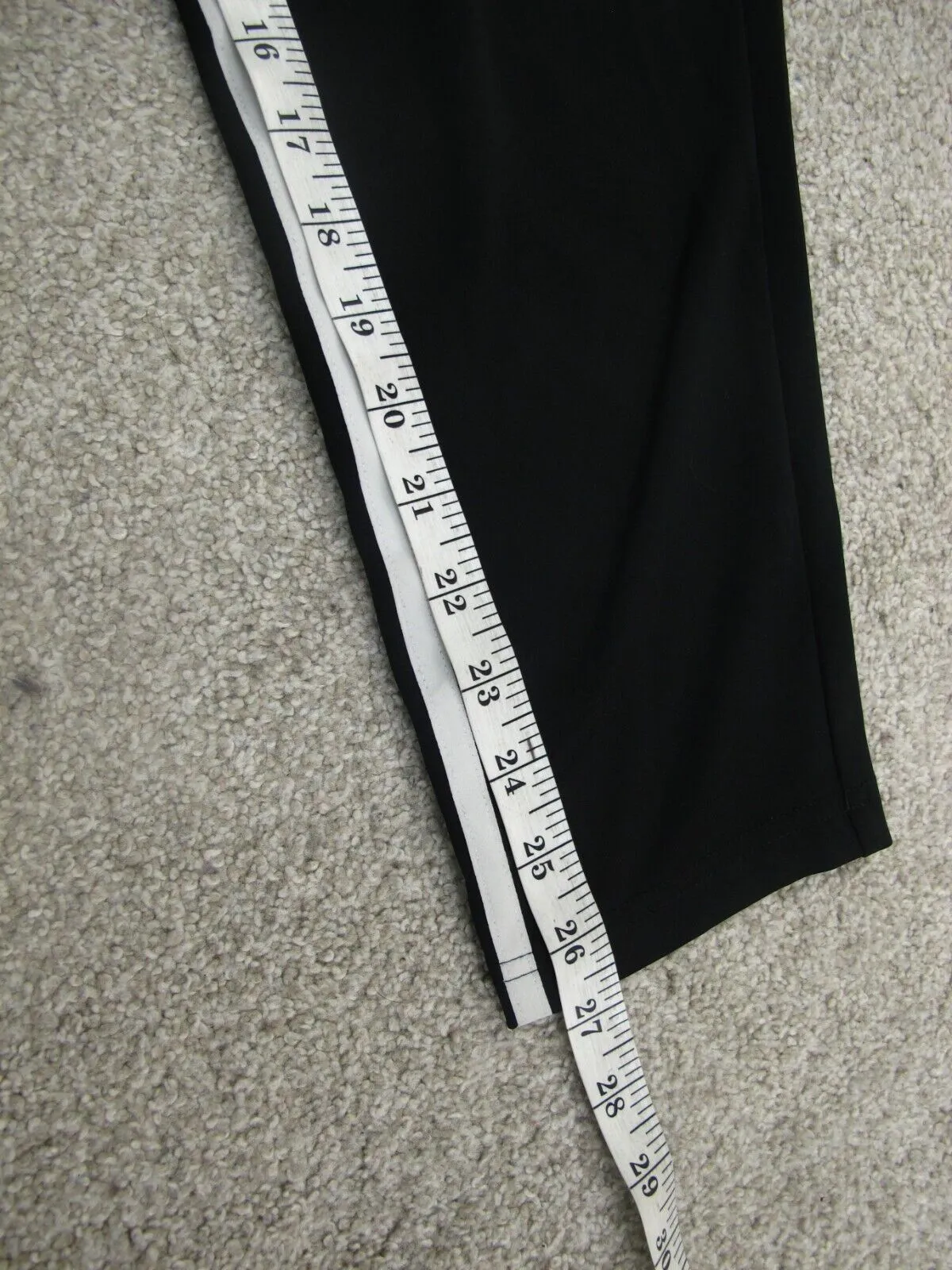 Adidas Climalite Womens Legging Pant 3 Stripe Elastic Waist Low Rise Black SZ S