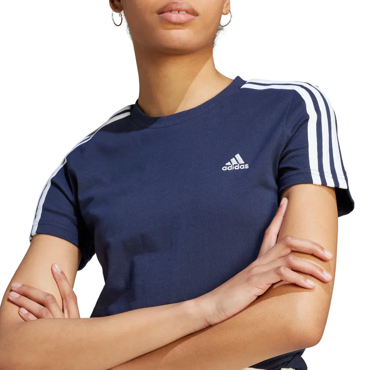 adidas Women's Essentials Slim 3-Stripes T-Shirt (Tall)