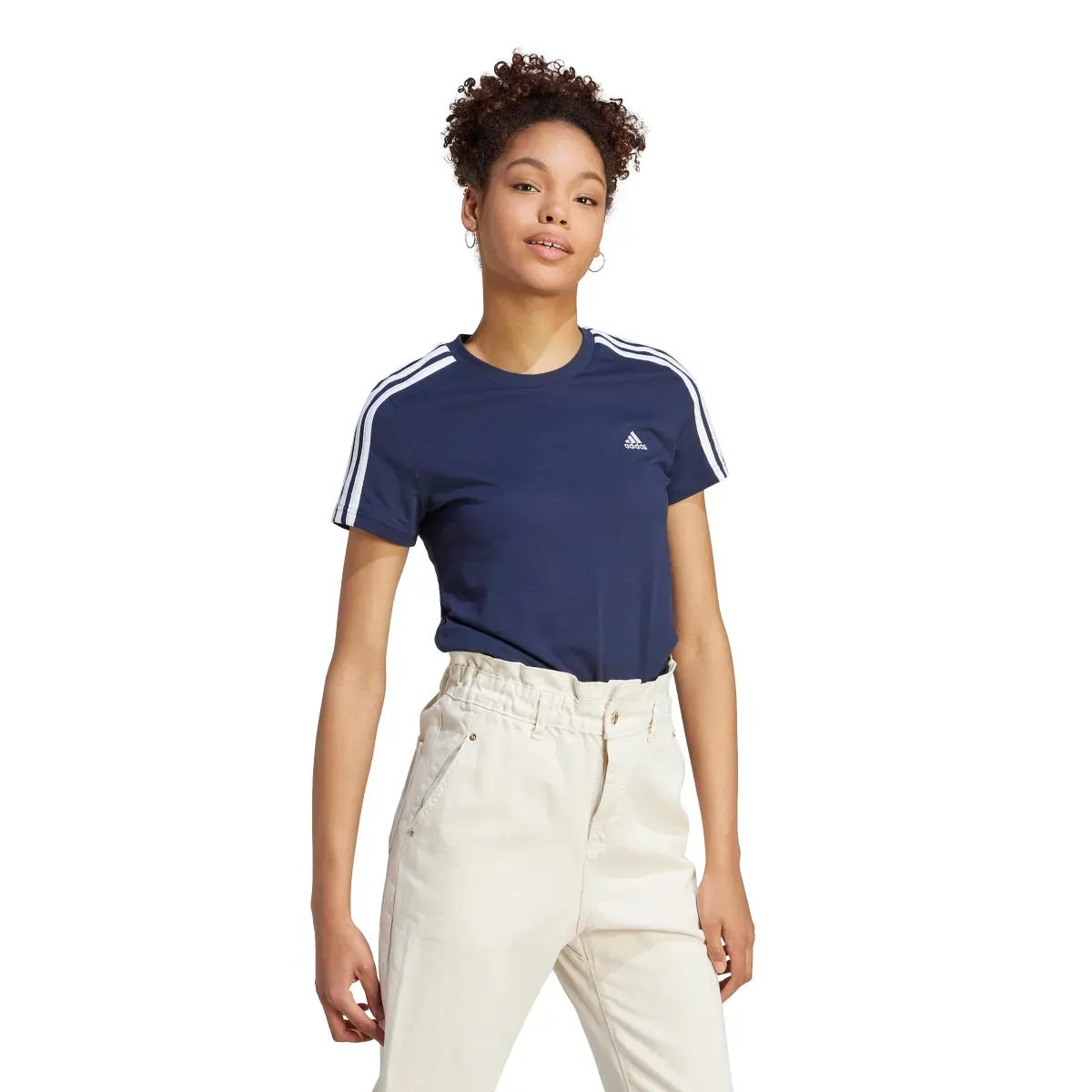 adidas Women's Essentials Slim 3-Stripes T-Shirt (Tall)