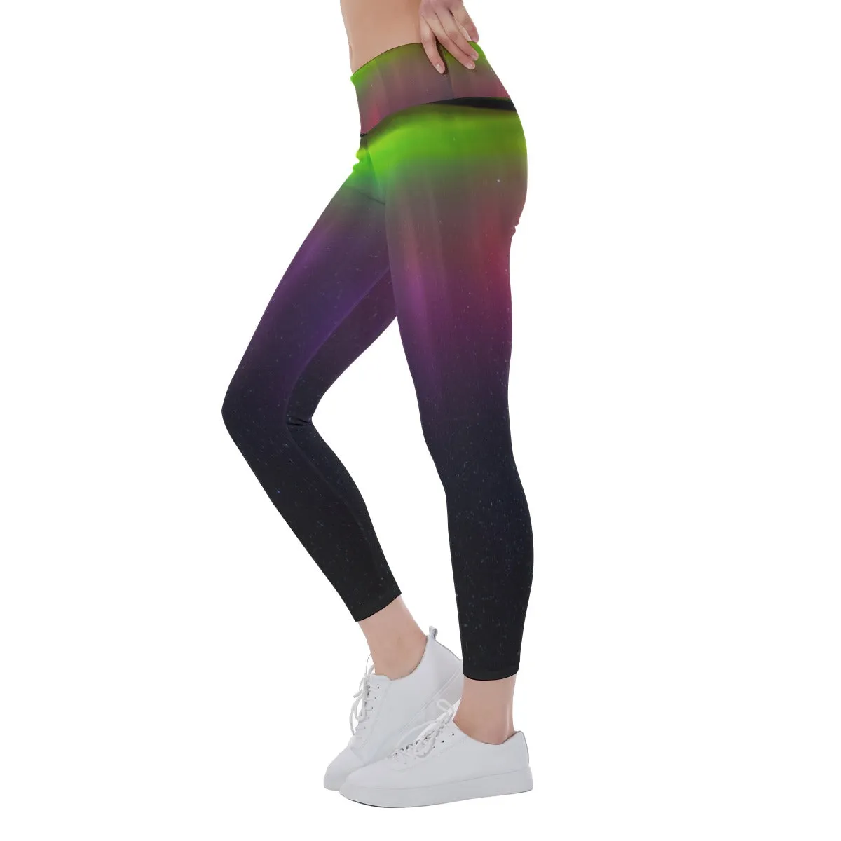 Aurora Borealis All-Over Print Women's Yoga Leggings