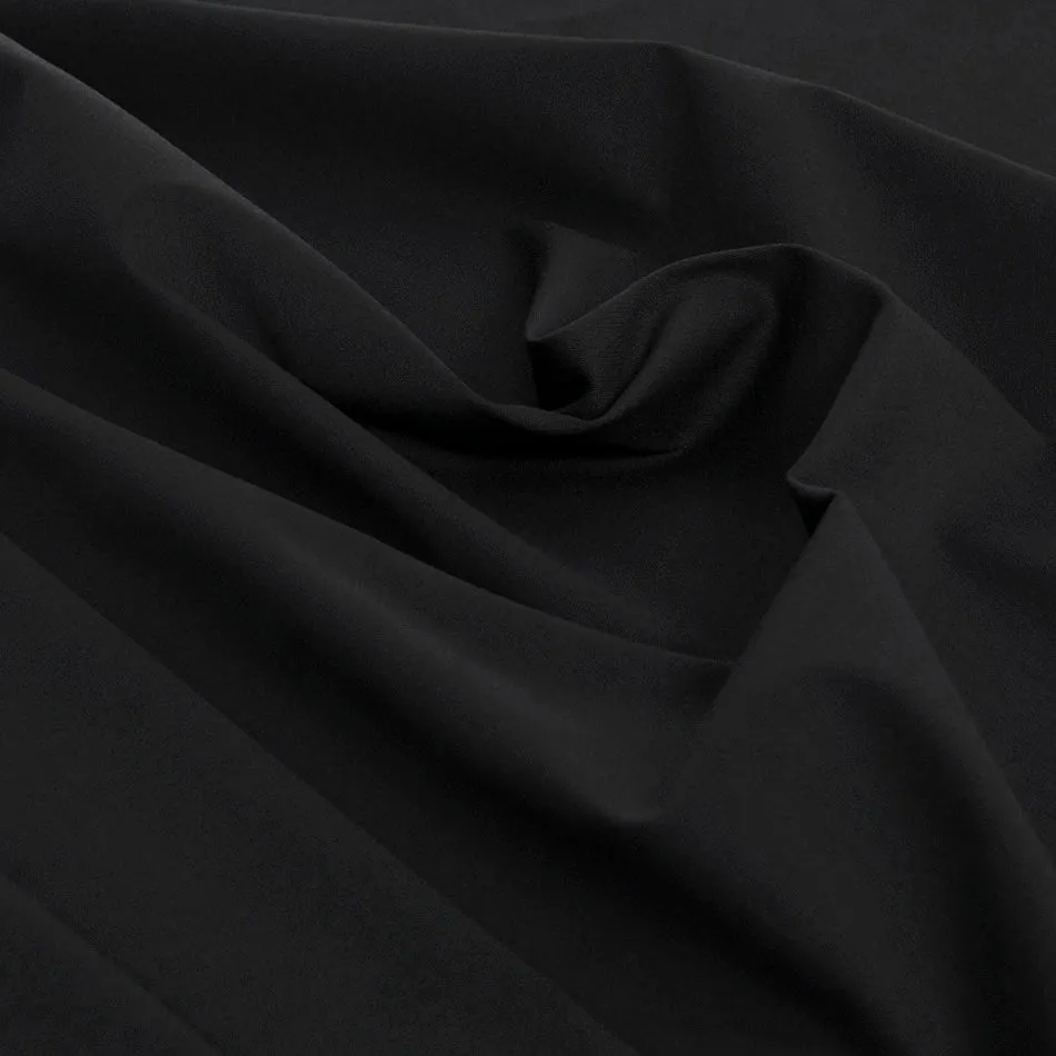 Black Stretchy Cotton Nylon Blend 1830