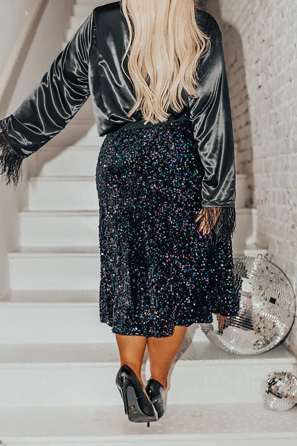 Broadway Lights Sequin Skirt Curves