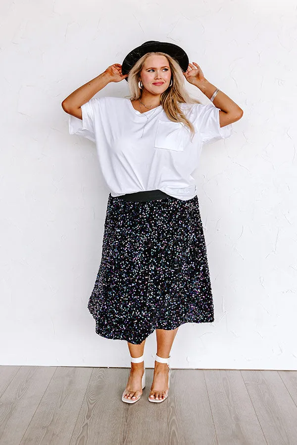 Broadway Lights Sequin Skirt Curves