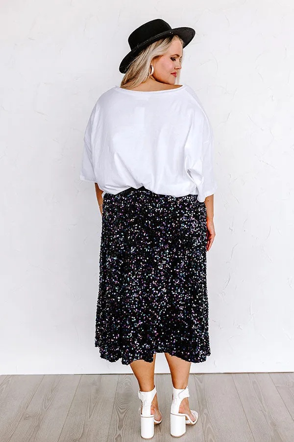 Broadway Lights Sequin Skirt Curves