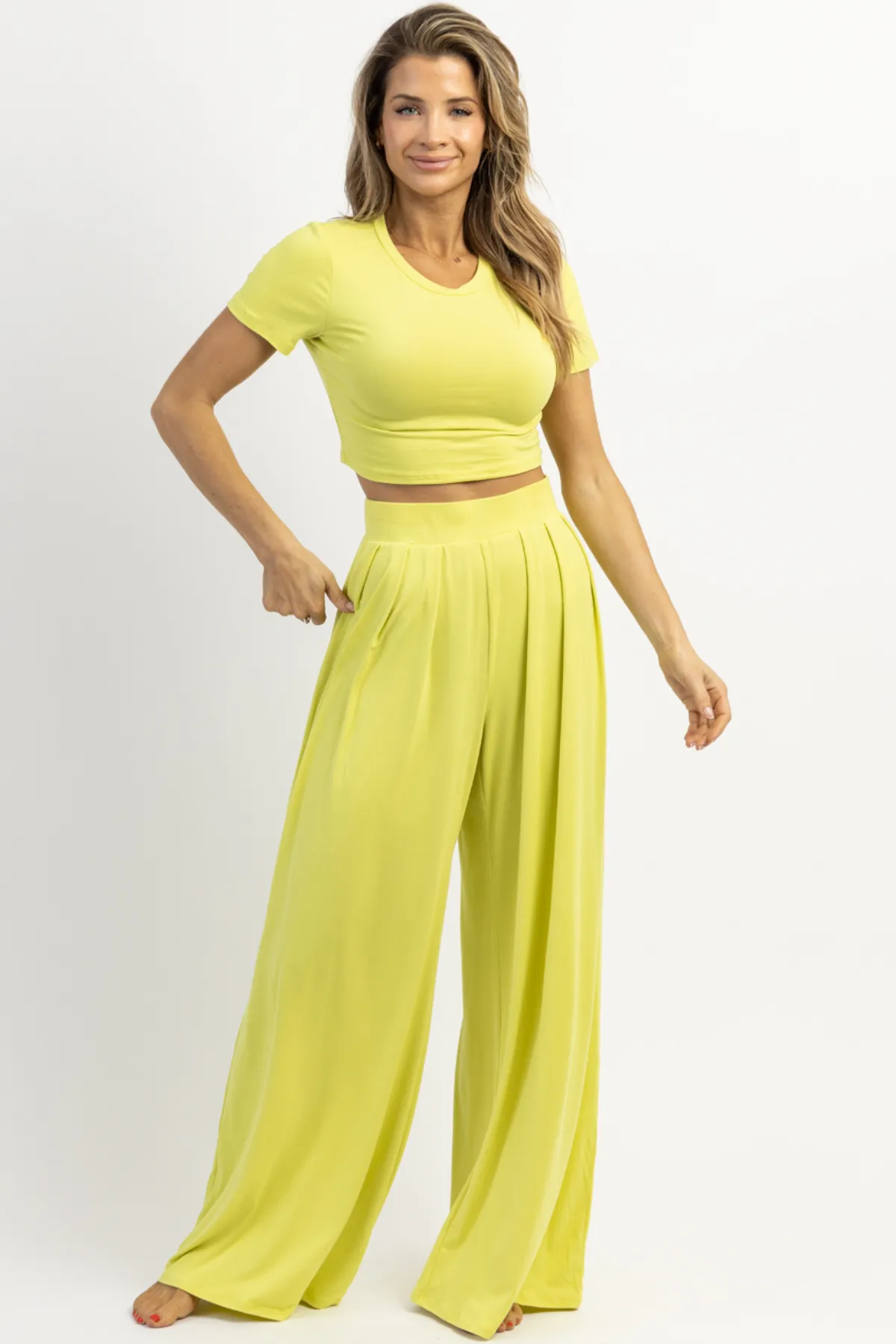 BUTTER SOFT CITRUS PALAZZO SET *BACK IN STOCK*