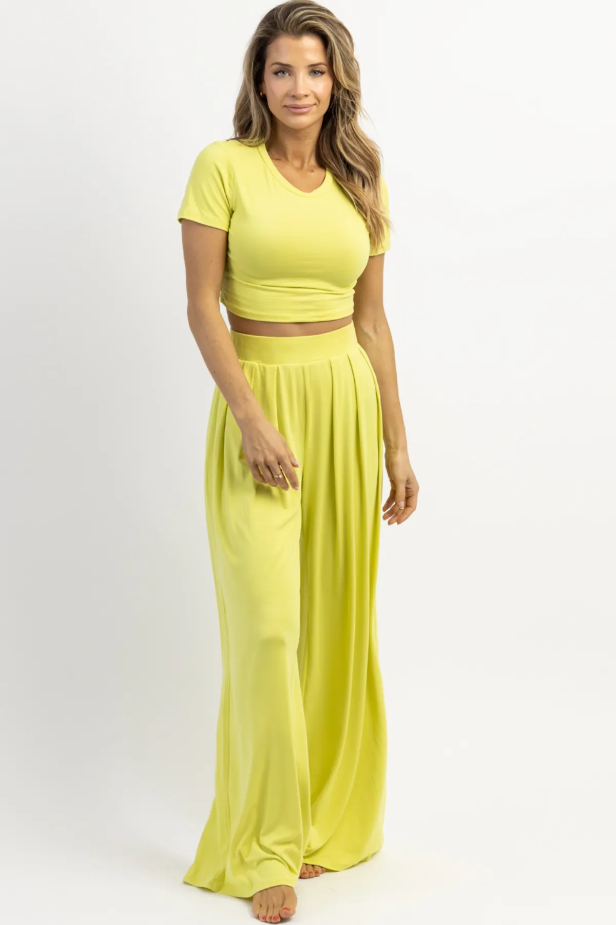 BUTTER SOFT CITRUS PALAZZO SET *BACK IN STOCK*