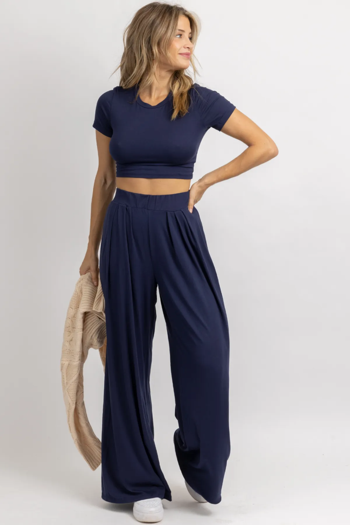 BUTTER SOFT COPENHAGEN BLUE PALAZZO SET *BACK IN STOCK*