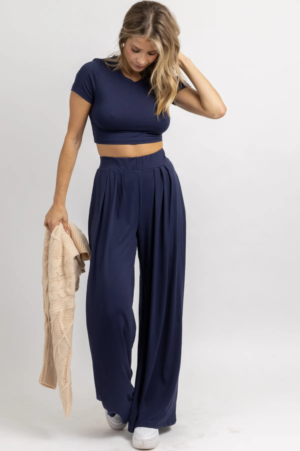 BUTTER SOFT COPENHAGEN BLUE PALAZZO SET *BACK IN STOCK*