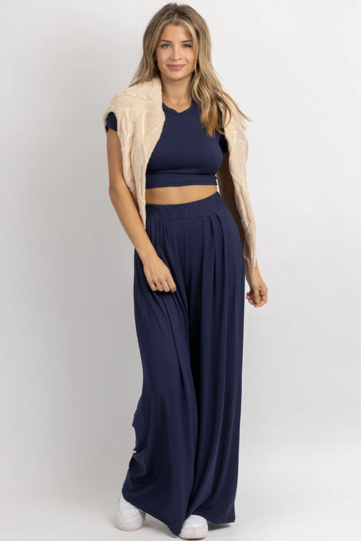 BUTTER SOFT COPENHAGEN BLUE PALAZZO SET *BACK IN STOCK*