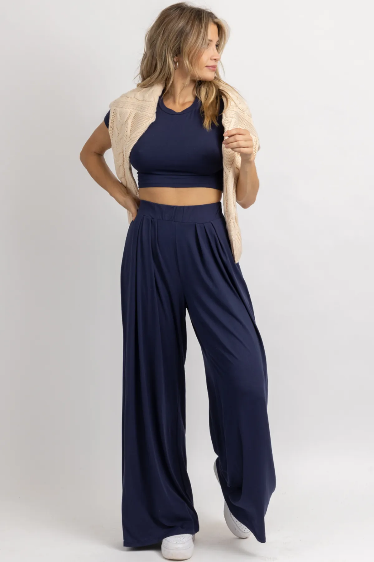 BUTTER SOFT COPENHAGEN BLUE PALAZZO SET *BACK IN STOCK*