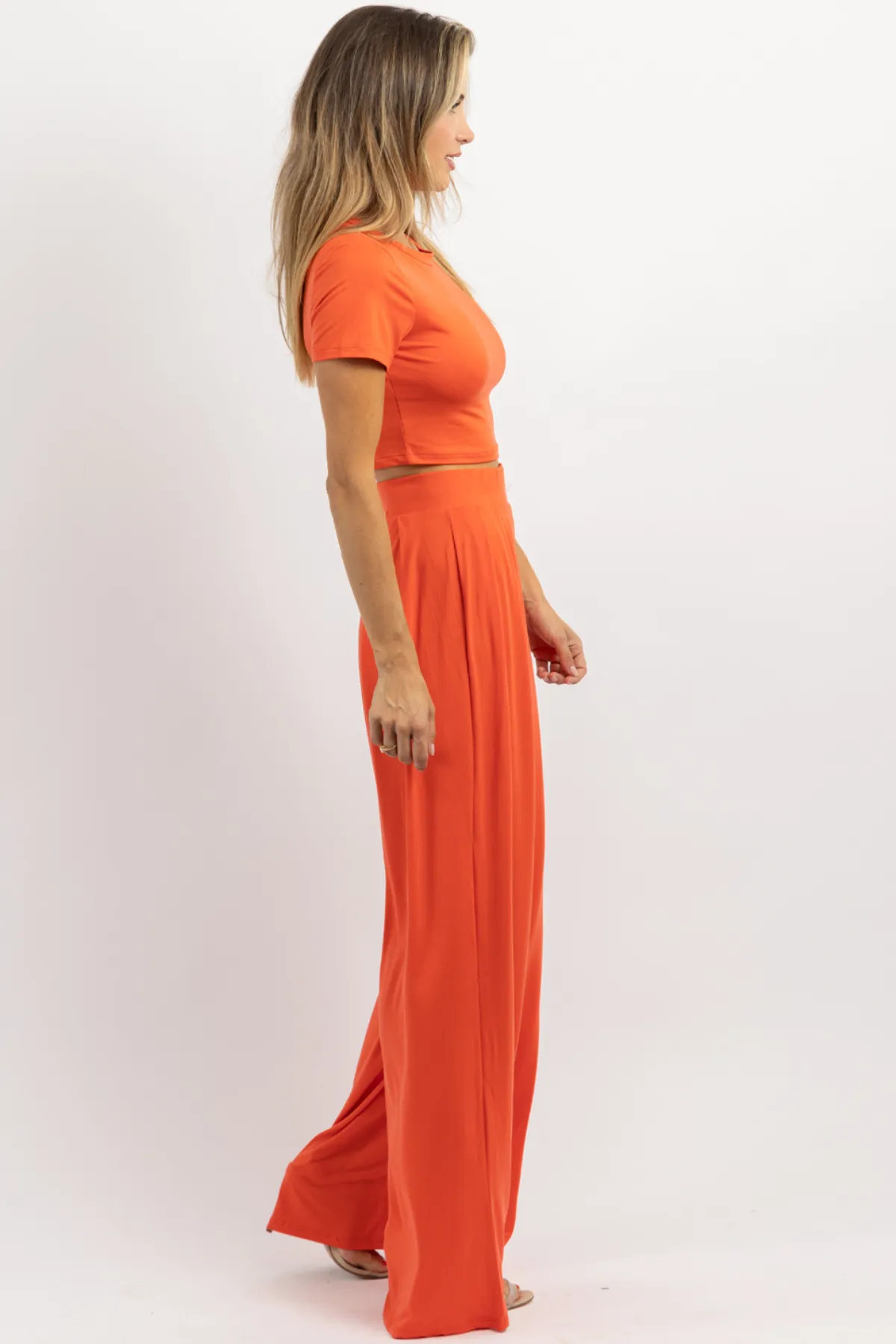 BUTTER SOFT GRAPEFRUIT PALAZZO PANT SET *BACK IN STOCK*