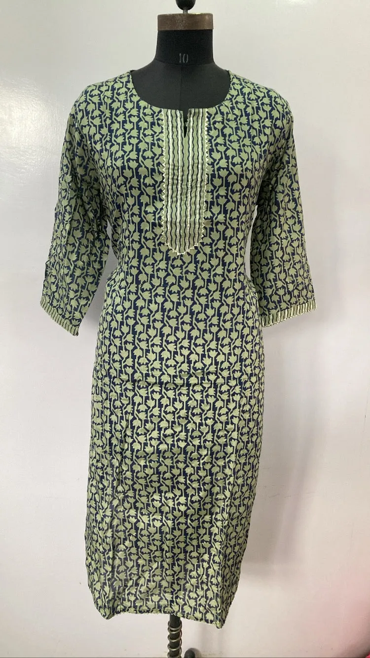 Cotton Silk Tunic With Kota Doriya Dupatta Full Set