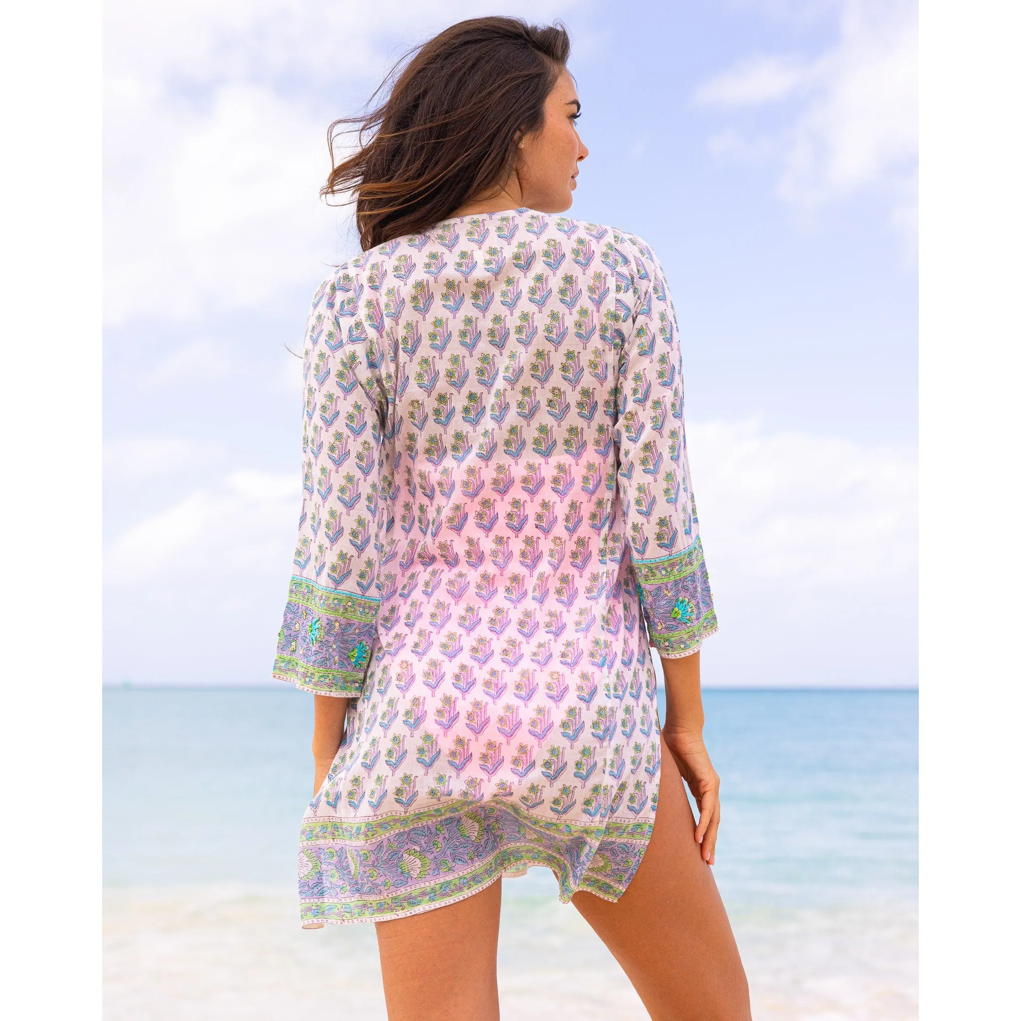 Embroidered Tunic Cover Up