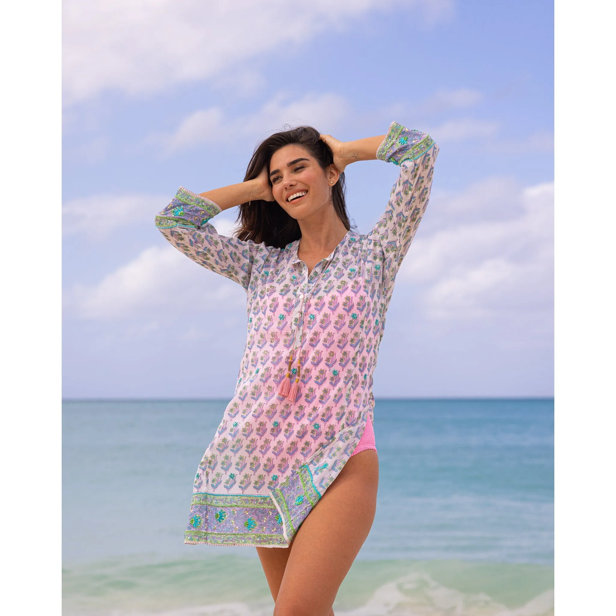 Embroidered Tunic Cover Up