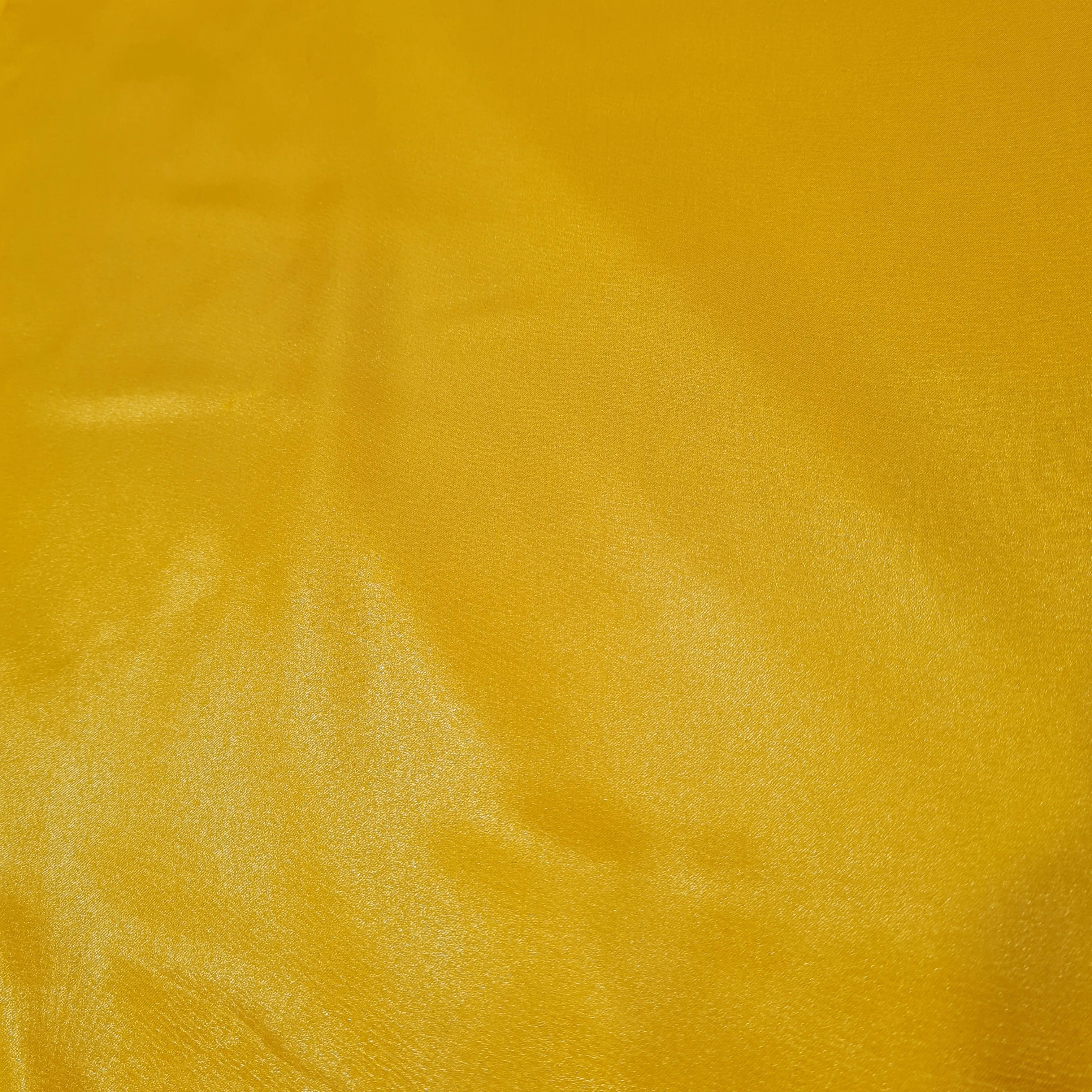 Fire Yellow Solid Gold Shimmer Georgrette Satin