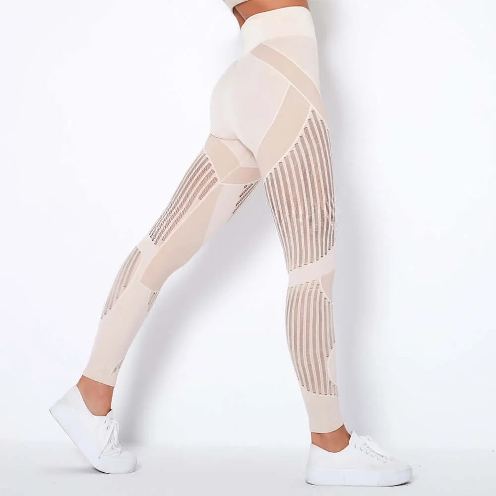 FITTOO Seamless Leggings for Fitness Hollow Out High Waist Workout Gym Sport Leggings Women Push up Leggins Female Pants