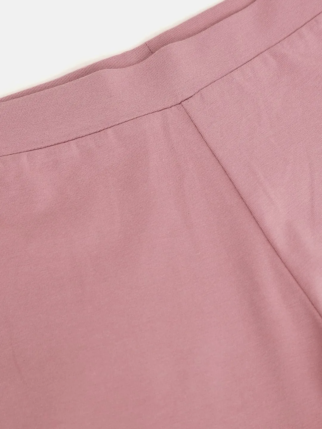 Girls Pink Solid Basic Leggings - Lyush Kids