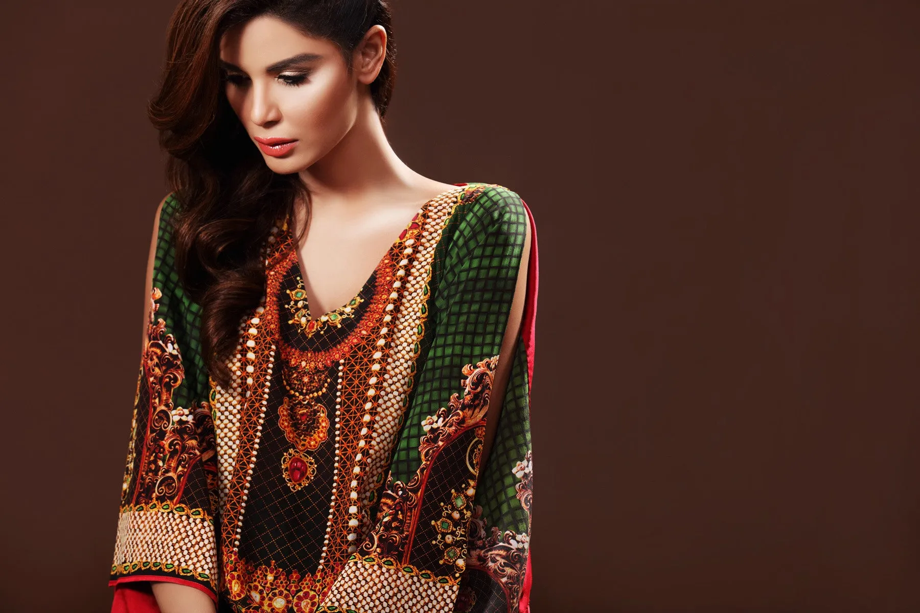 Gul Ahmed Lamis Digital Silk Tunic SDGS-01