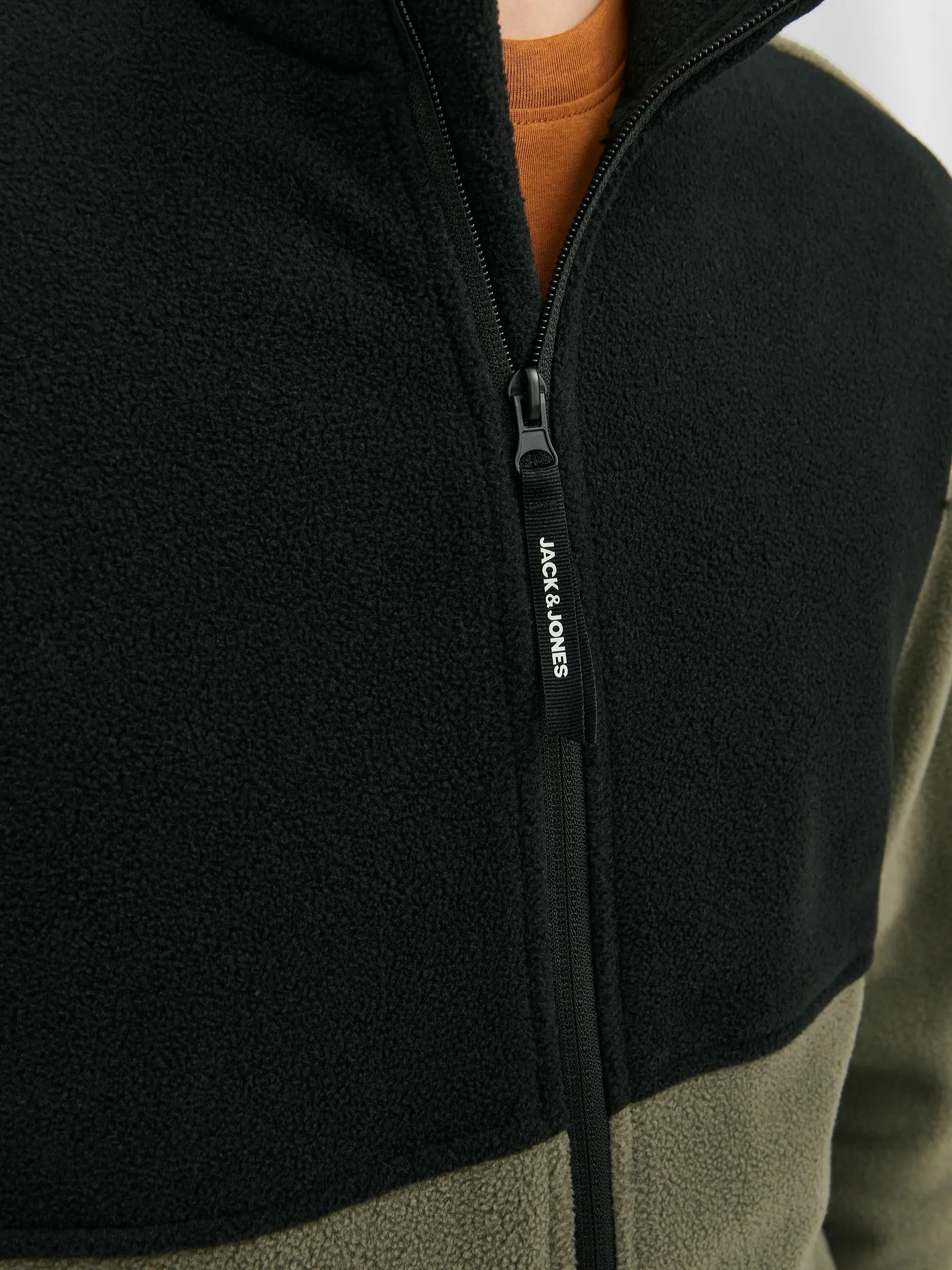 Jack & Jones Flame Fleece Jacket-DUSTY OLIVE