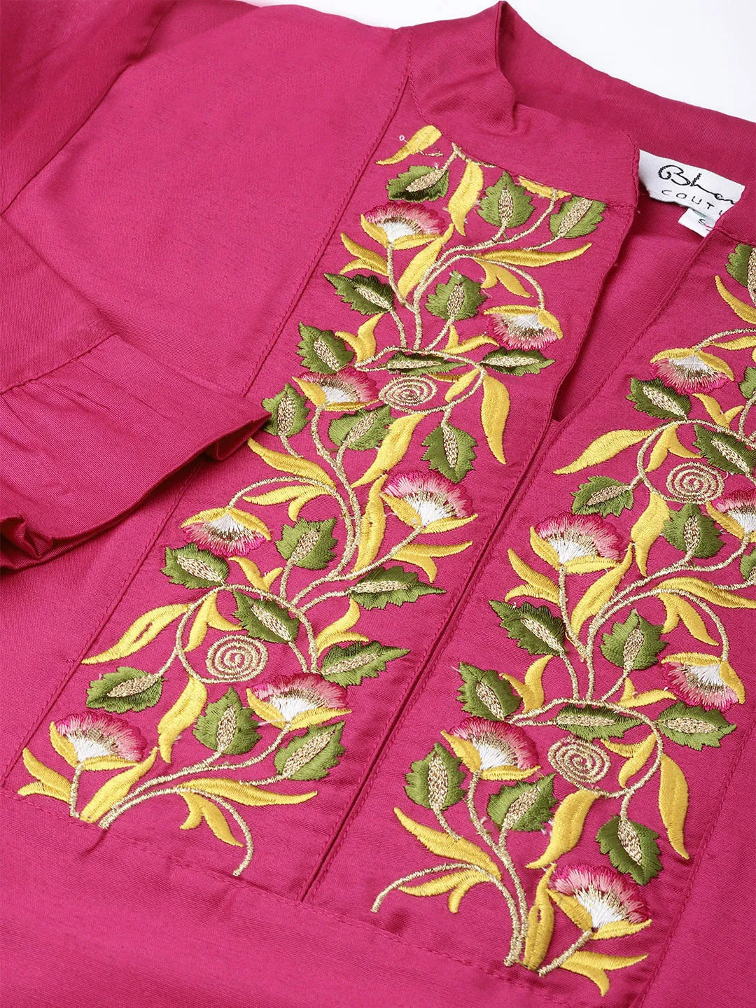 Jashvi Pink Yoke Design A-Line Tunic