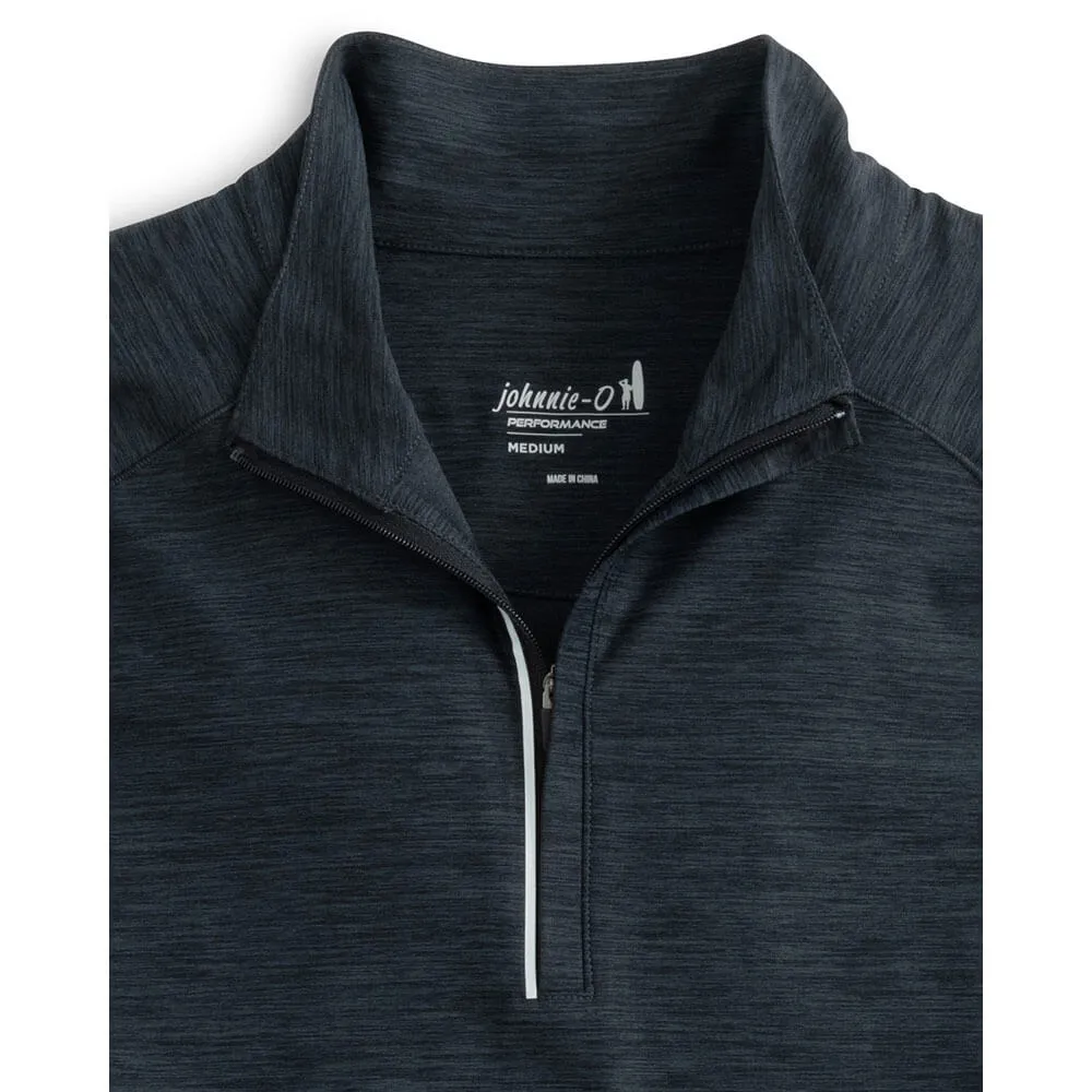 Johnnie-O Baird 1/4 Zip Prep-Formance Pullover Sweater - Heather Black