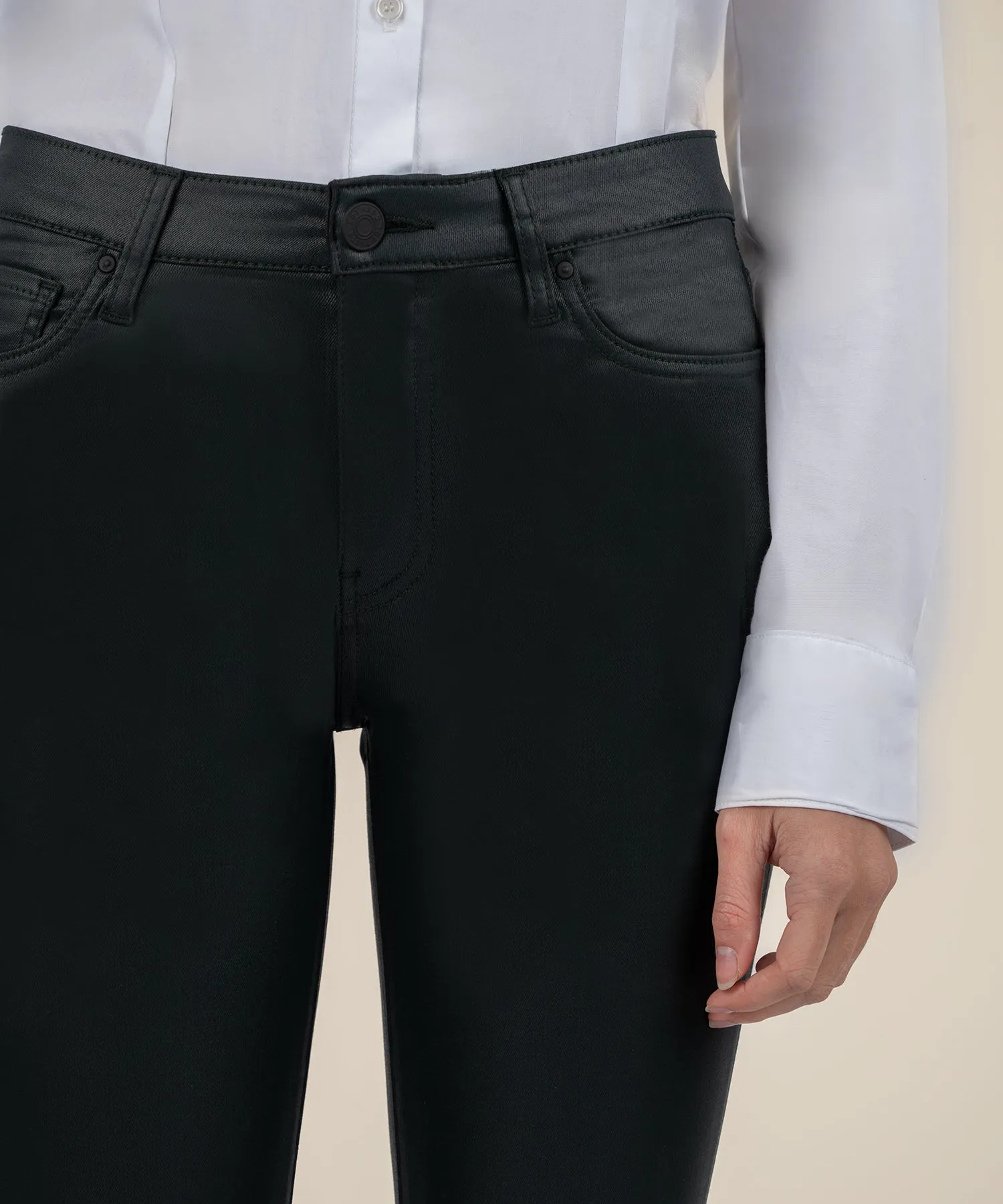 Kelsey Coated High Rise Ankle Flare