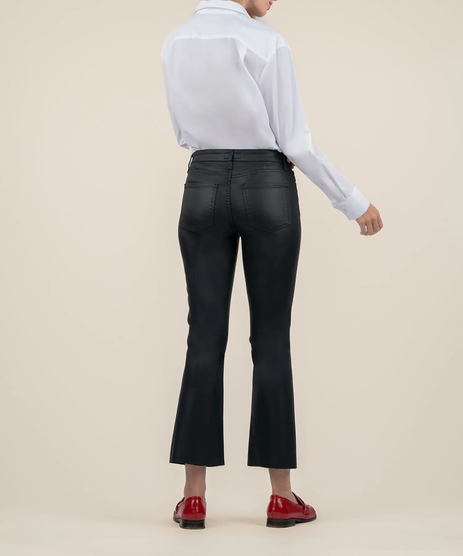 Kelsey Coated High Rise Ankle Flare