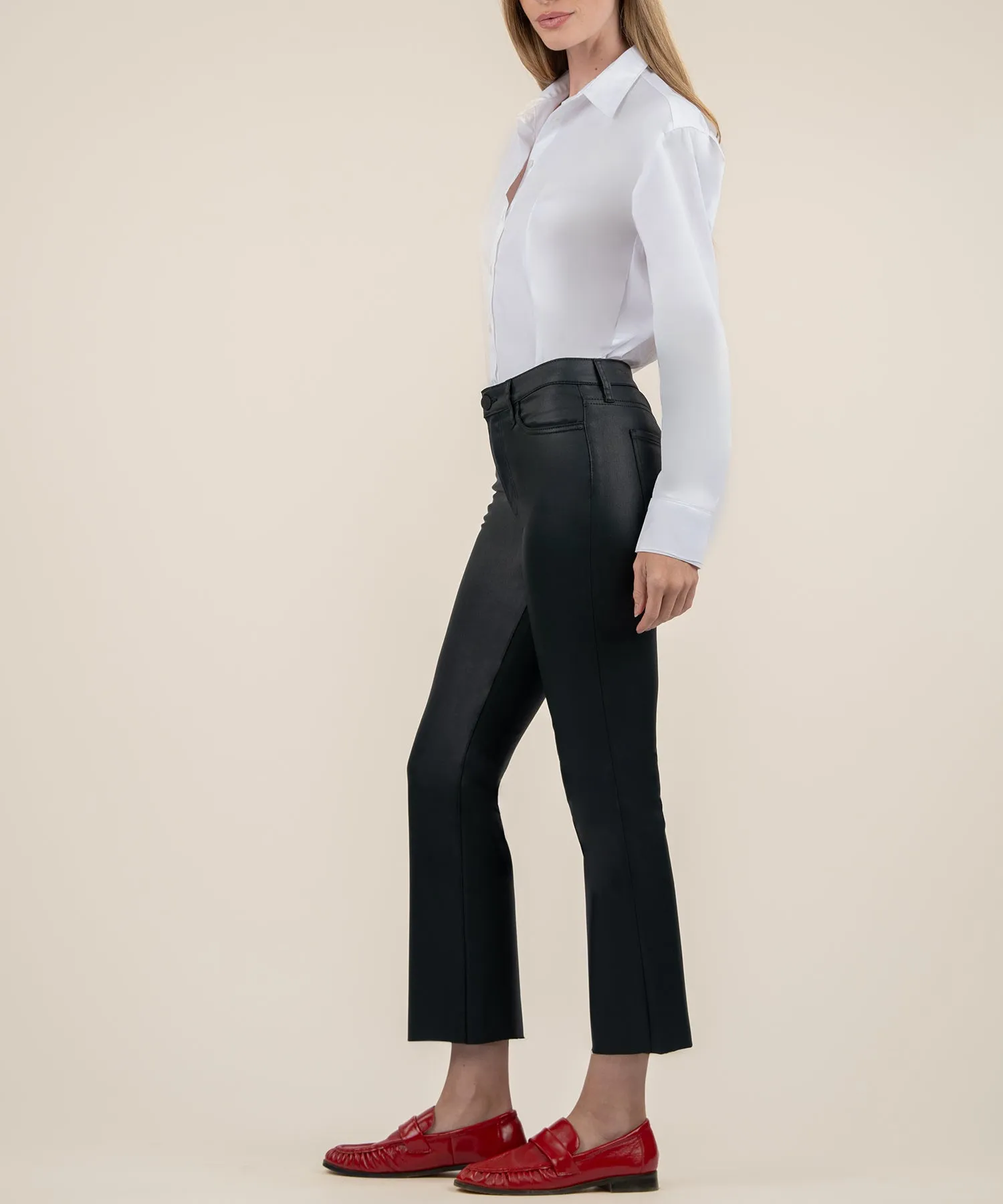 Kelsey Coated High Rise Ankle Flare