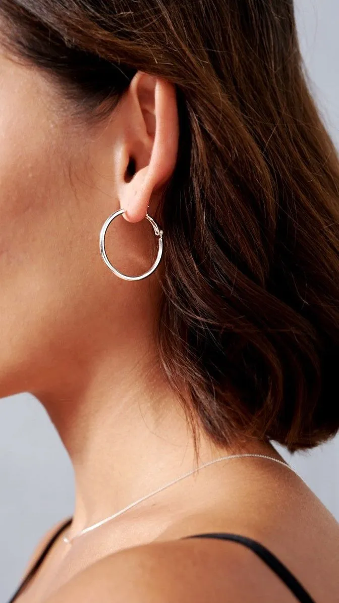 Leni Hoops - Silver