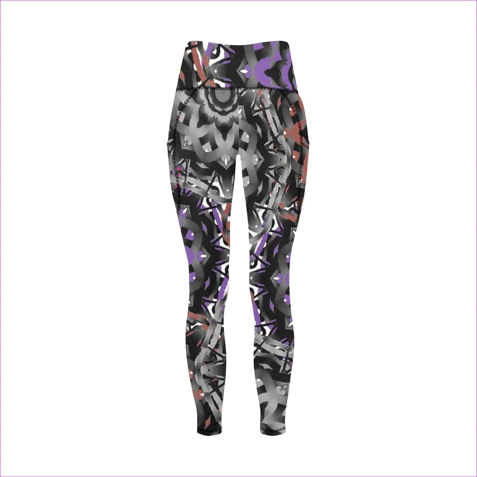 Mandala Graffiti High Waist Leggings with Pockets