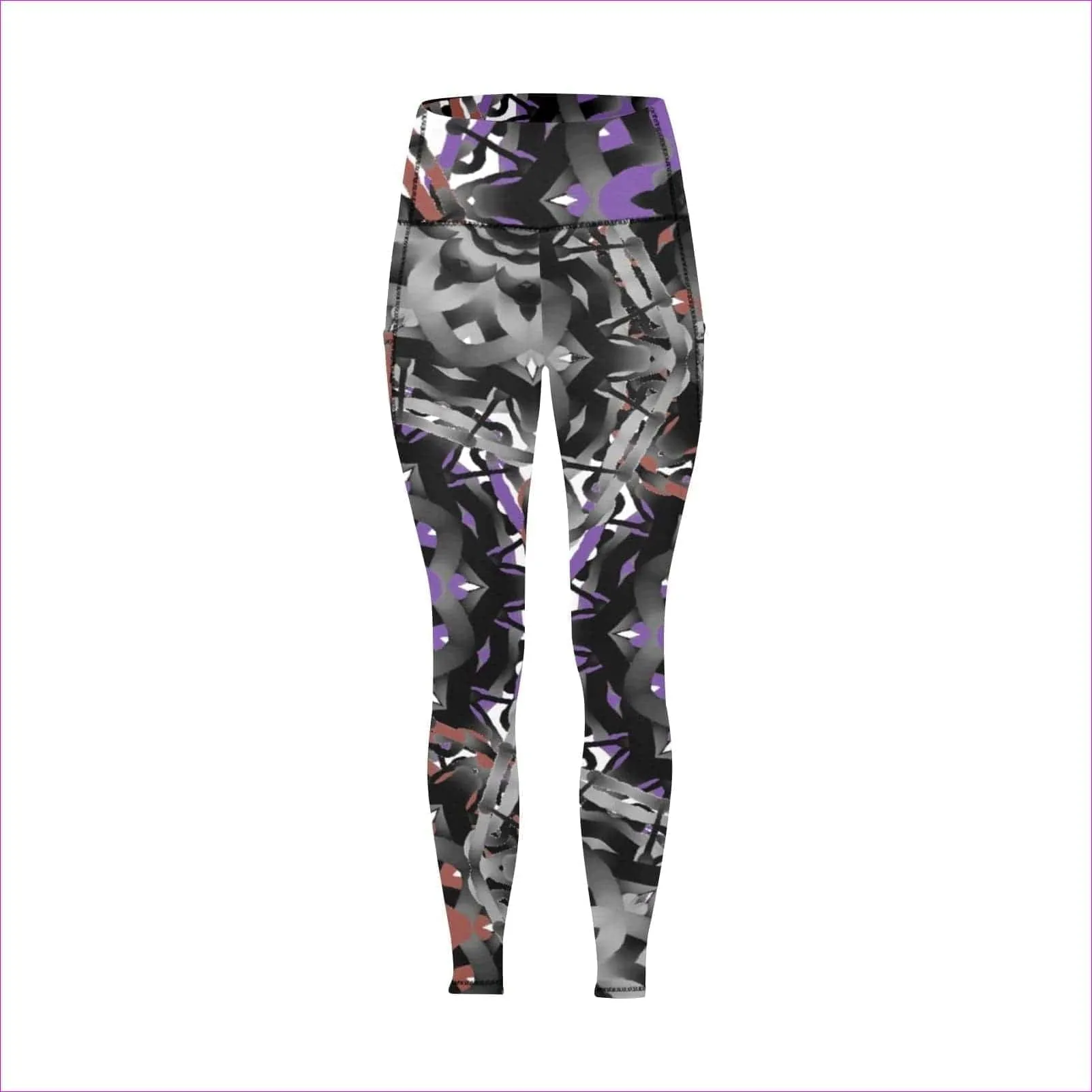 Mandala Graffiti High Waist Leggings with Pockets