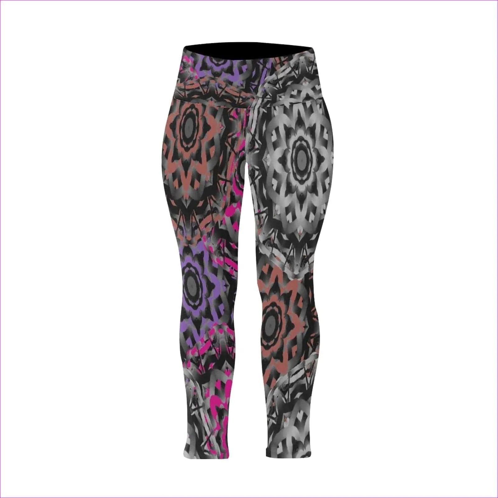 Mandala Graffiti Womens High Waist Leggings Voluptuous ( ) Plus Size