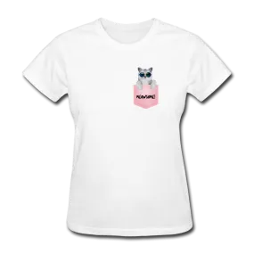 Meowsome Pocket Cat Women's Funny T-Shirt