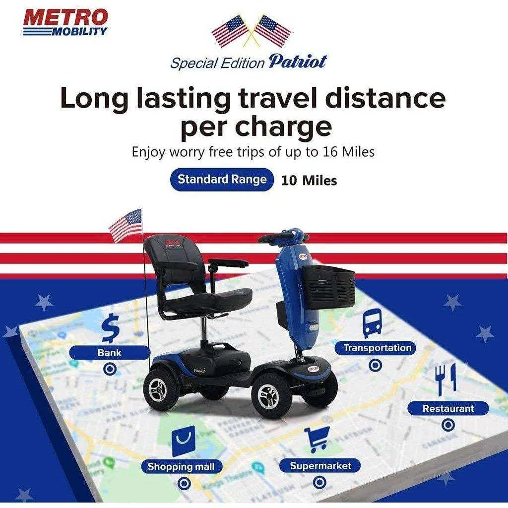 Metro Mobility Patriot Series 4-Wheel Travel Mobility Scooter