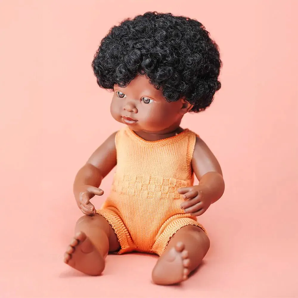 Miniland Baby Doll African Girl 15"