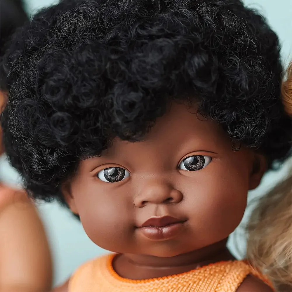 Miniland Baby Doll African Girl 15"
