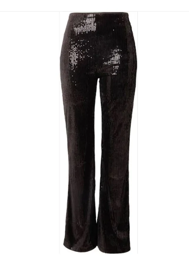 Minus MSHoli Flared Sequin pants black