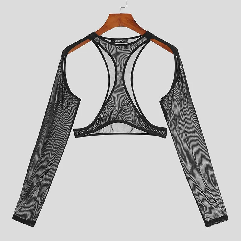 Partially Obscured 2pc Mesh Bodysuit