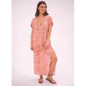 Peach Tunic Kaftan Dress
