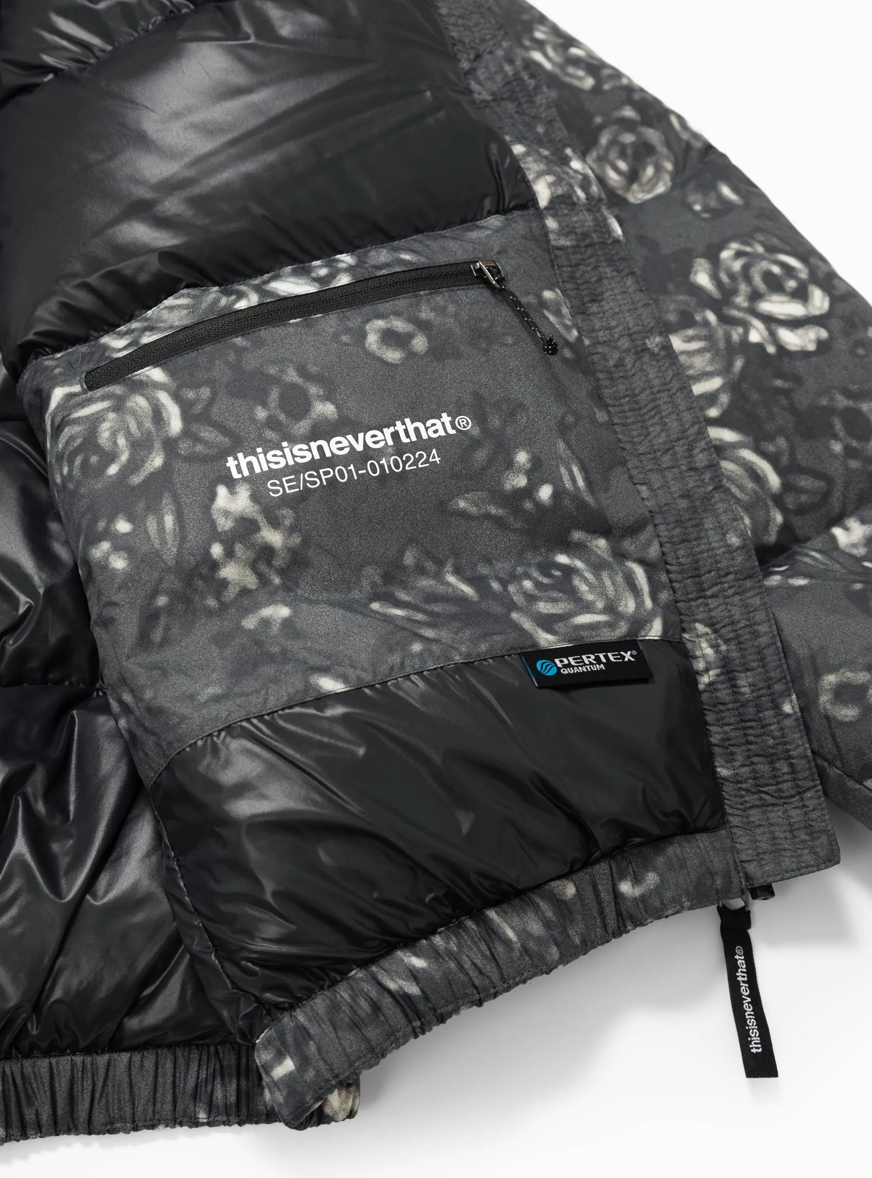 PERTEX® T Down Jacket Black Floral