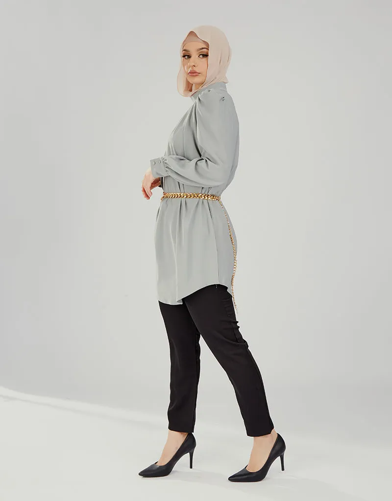 Pristine Pleated Top