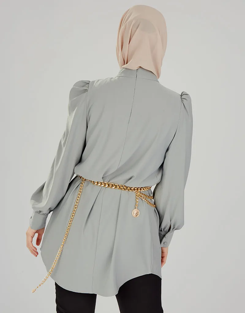 Pristine Pleated Top