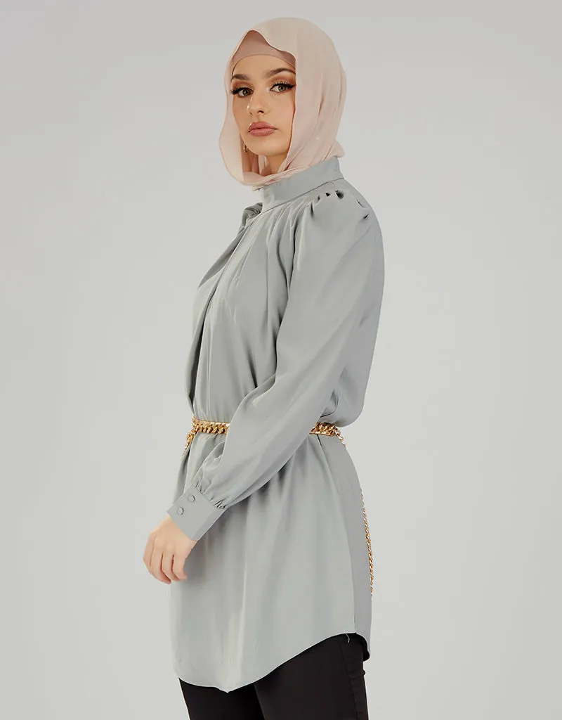 Pristine Pleated Top