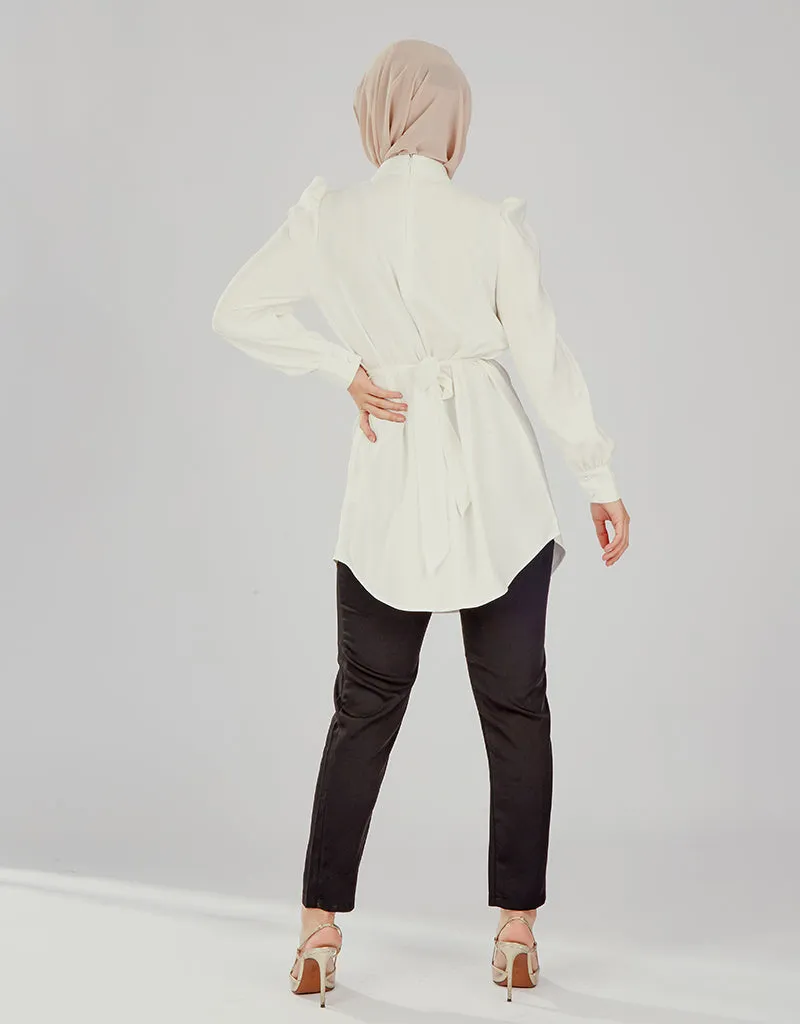 Pristine Pleated Top