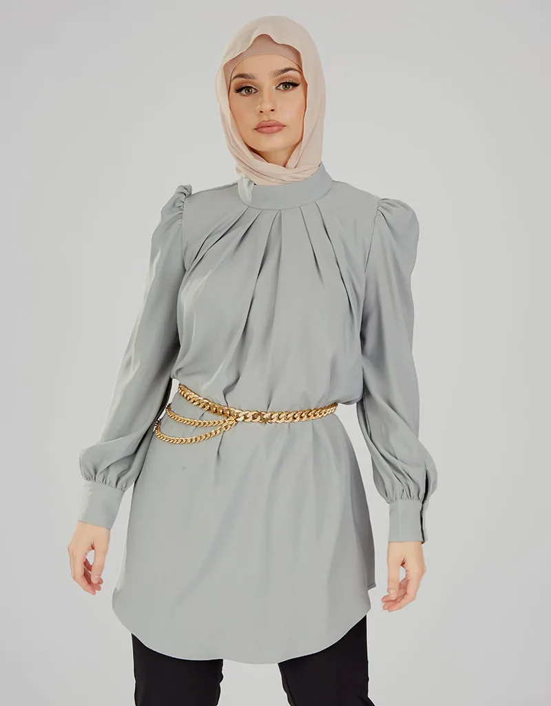 Pristine Pleated Top