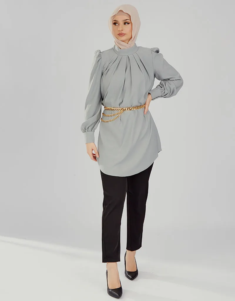 Pristine Pleated Top