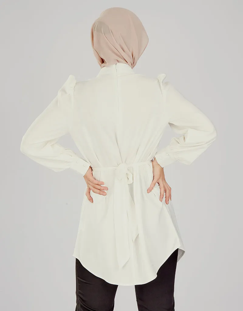Pristine Pleated Top